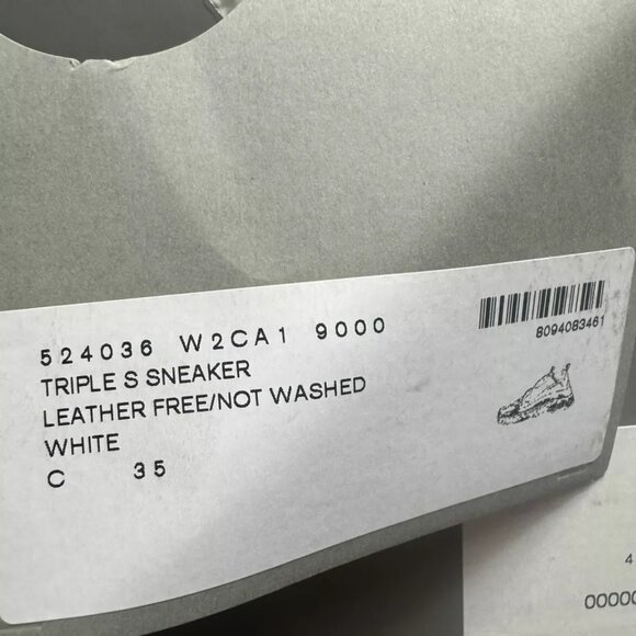 Balenciaga Womens Triple S Sneaker White Size EU35 C US5 - Picture 6 of 7